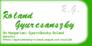 roland gyurcsanszky business card