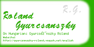 roland gyurcsanszky business card
